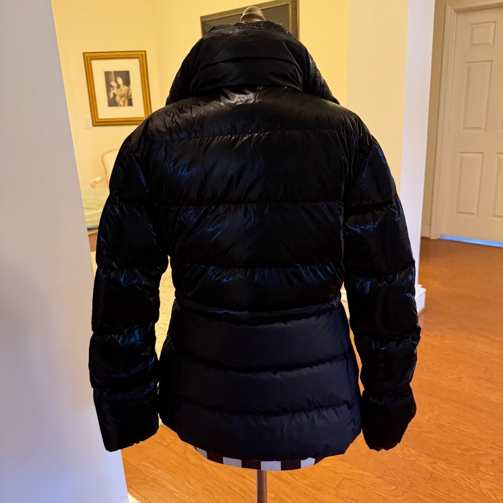 Athleta X Allyson Felix Womens Black Down LEGEND DOWNTOWN METALLIC JACKET Medium - Picture 3 of 15